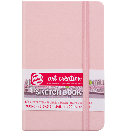 Скетчбук розовый для зарисовок Art Creation Sketchbook Royal Talens с резинкой А6 / 80 листов / 140 гм