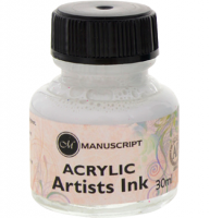 Чернила белые акриловые художественные Manuscript Acrylic Inc во флаконе 30 мл