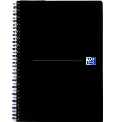 Блокнот Oxford Smart Black Notebook линейка мягкая обложка черный А5 / 90 листов