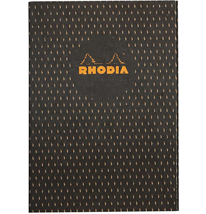 Блокнот в клетку Rhodia Heritage Moucheture мягкая обложка черный А5 / 80 листов / 90 гм