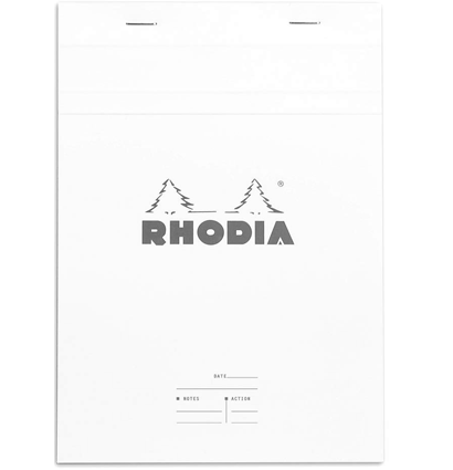Ежедневник Rhodia Basics линейка мягкая обложка белый А5 / 80 листов / 80 гм