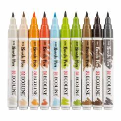 Акварельные маркеры Ecoline Brush Pen в наборе 10 цветов "Архитектура"