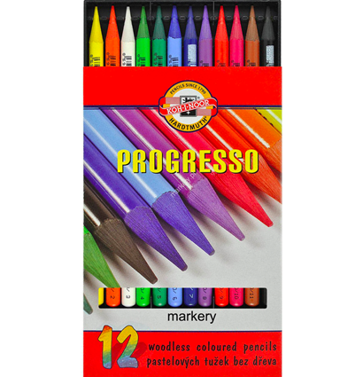 Акварельные карандаши Koh-I-Noor Progresso Aquarell 12 цветов