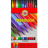 Акварельные карандаши Koh-I-Noor Progresso Aquarell 12 цветов купить в магазине Скетчинг Про с доставкой