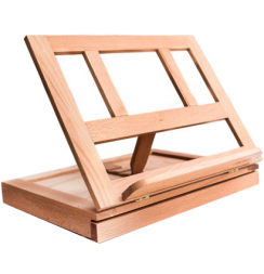 Мольберт Малевичъ МЛ-21 бук с ящиком для акварели и пастели настольный