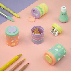 Точилка для карандашей Milan Pastel Sugar Diamond 2 отверстия ассорти