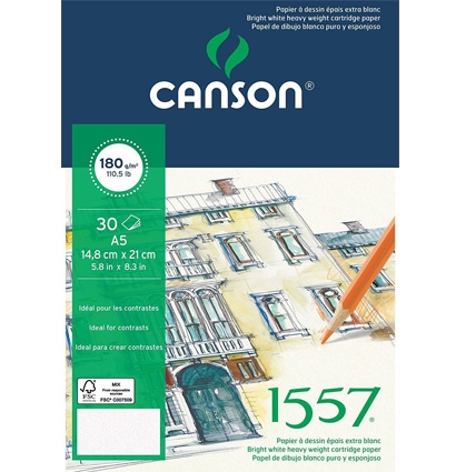 Альбом для графики Canson 1557 Dessin Ja A5 // 180 гм // 30 листов