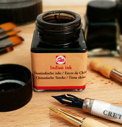 Тушь художественная черная "Индийские чернила" Indian Ink Royal Talens во флаконе 490 мл