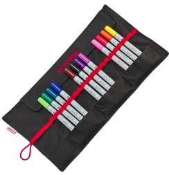 Пенал свиток для 18 маркеров Copic SenseBag чёрный тканевый