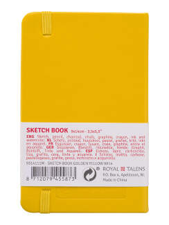 Скетчбук жёлтый для зарисовок Art Creation Sketchbook Royal Talens с резинкой А6 / 80 листов / 140 гм