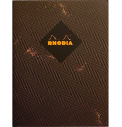 Блокнот в клетку Rhodia Heritage Chevrons мягкая обложка черный А4 / 32 листа / 90 гм