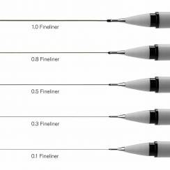 Капиллярная ручка линер Winsor & Newton черная