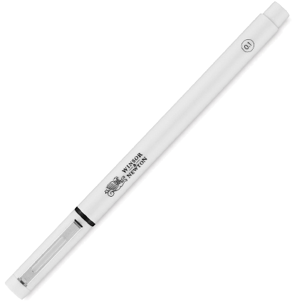 Капиллярная ручка линер Winsor&Newton черный для рисования / выбор толщины, упаковка блистер