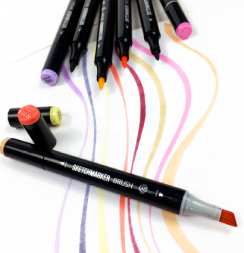 Набор 36 маркеров Sketchmarker Brush Pro "Базовый 4" в пенале