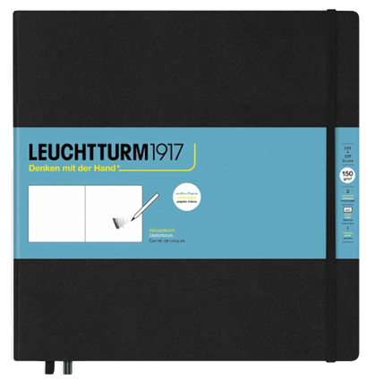 Скетчбук Leuchtturm «Square» 225х224мм черный 112 стр.