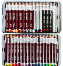 Набор цветных карандашей Coloursoft Derwent 72 Ultra в фирменном пенале