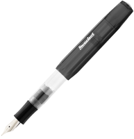 Перьевая ручка Kaweco Ice Sport в черном прозрачном корпусе с синим картриджем