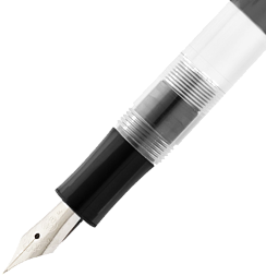 Перьевая ручка Kaweco Ice Sport в черном прозрачном корпусе с синим картриджем