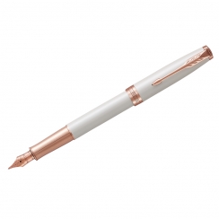 Ручка перьевая Parker Sonnet Pearl White Lacquer PGT черная 0,8 мм в подарочной упаковке