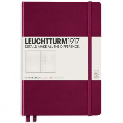 Записная книжка Leuchtturm «Medium» A5 нелинованная винная 251 стр.