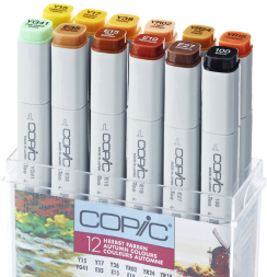 Набор маркеров COPIC CLASSIC 12 Autumn Colours (осень)