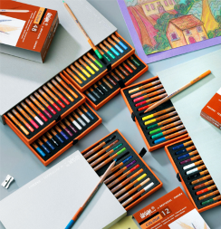 Цветные карандаши Colour Design Bruynzeel набор 24 цвета в выдвижном кейсе