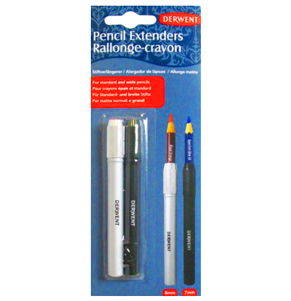 Комплект удлинителей для карандашей Derwent Pencil Extenders 2 штуки, (7 мм, 8 мм)