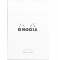 Ежедневник Rhodia Basics линейка мягкая обложка белый А4 / 80 листов / 80 гм