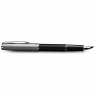 Ручка перьевая Parker Sonnet Sand Blasted Metal Black Lacquer черная 0,8 мм в подарочной упаковке