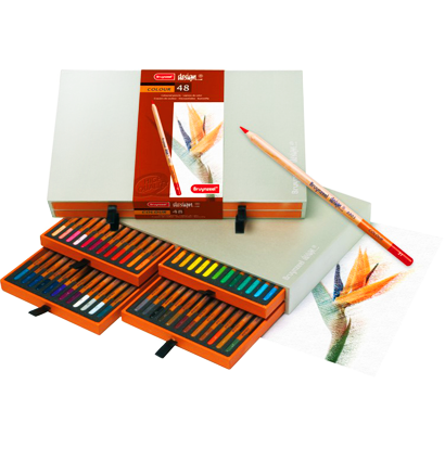 Цветные карандаши Colour Design Bruynzeel набор 48 цветов в выдвижном кейсе