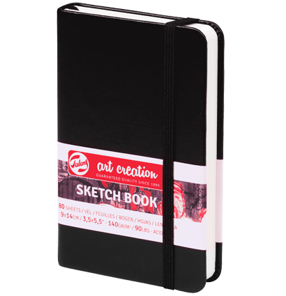 Скетчбук черный для зарисовок Art Creation Sketchbook Royal Talens с резинкой А6 / 80 листов / 140 гм