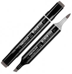 FINECOLOUR BRUSH 36 маркеров с кистью "Оттенки серого" набор в пенале