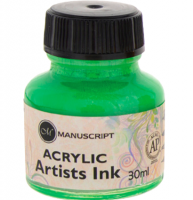 Тушь изумрудная художественная Manuscript Acrylic Inc во флаконе 30 мл