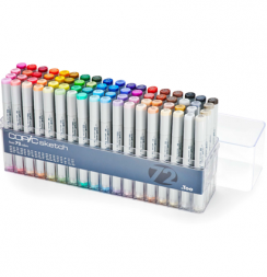 Набор маркеров COPIC SKETCH 72 A с кистью