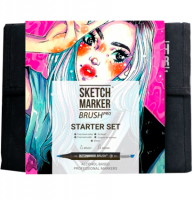 Набор 36 маркеров Sketchmarker Brush Pro "Стартовый" в пенале