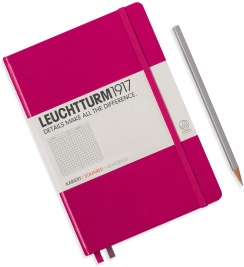 Записная книжка Leuchtturm «Medium» A5 в клетку фуксия 251 стр.
