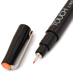 Большой набор цветных линеров Touch Liner Color / 0.1 мм / 12 штук