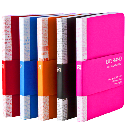 Блокнот для записей Fabriano Soft Touch Notebook линованный А5 / 80 листов / 90 гм