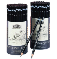 Набор чернографитных карандашей Derwent Sketching 72 штуки в фирменном тубусе