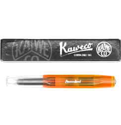Перьевая ручка Kaweco Ice Sport в оранжевом прозрачном корпусе с синим картриджем