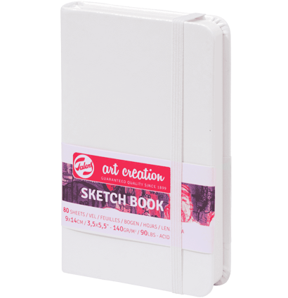 Скетчбук белый для зарисовок Art Creation Sketchbook Royal Talens с резинкой А6 / 80 листов / 140 гм
