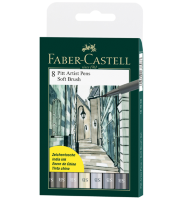 Набор брашпенов "Мягкая кисть" Faber-Castell Pitt Artist Pen Soft Brush 8 цветов