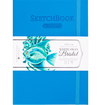 Скетчбук для маркеров и графики Bristol Touch Малевичъ голубой А5 / 50 листов / 180 гм