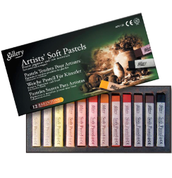 Пастель Mungyo Gallery Artists Soft Pastel сухая мягкая 12 цветов профессиональная квадратная (оттенки земли)