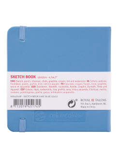 Скетчбук голубой квадратный Art Creation Sketchbook Royal Talens с резинкой 12х12 см / 80 листов / 140 гм