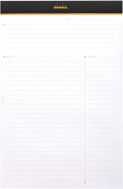 Ежедневник Rhodia Basics линейка мягкая обложка черный А4 / 80 листов / 80 гм
