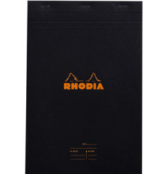 Ежедневник Rhodia Basics линейка мягкая обложка черный А4 / 80 листов / 80 гм