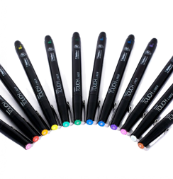 Большой набор цветных брашпенов Touch Liner Brush / 12 штук