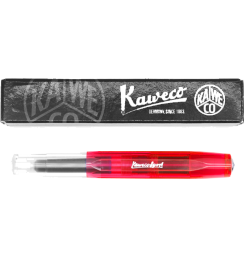 Перьевая ручка Kaweco Ice Sport в красном прозрачном корпусе с синим картриджем