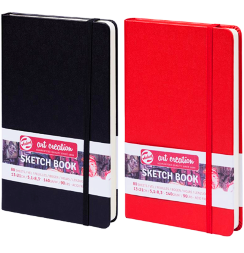 Скетчбук красный для зарисовок Art Creation Sketchbook Royal Talens с резинкой А6 / 80 листов / 140 гм